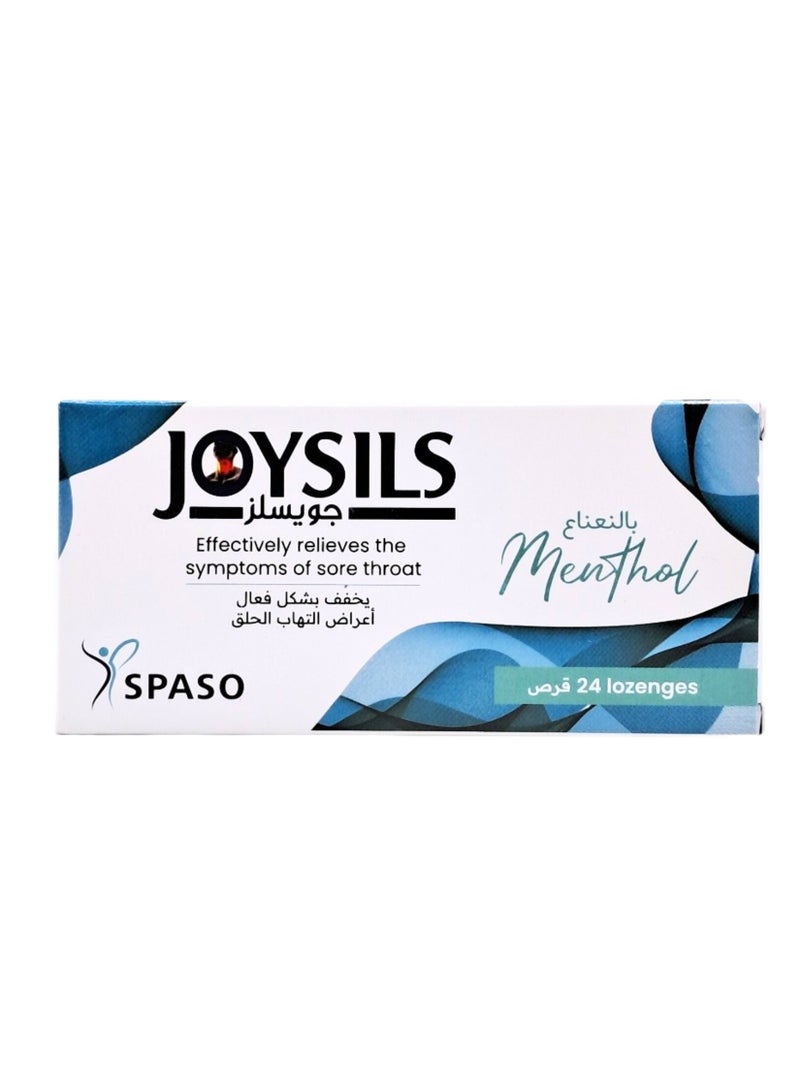SPASO Joysils Menthol Lozenges Sugar Free 24'S