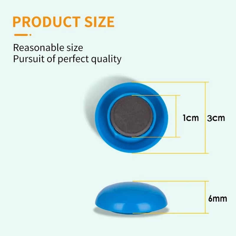 KRAFTELLA Colorful Pastel Color Magnet for Magnetic WhiteBoards Sticky Stick Notes Photos Charts Notice BoardPlanning Magnets Fridge Magnetic Button 30 mm Pack of 24 - Image 3