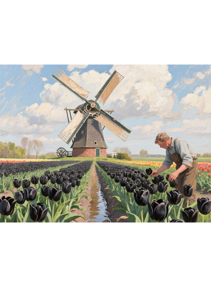 1000 piece puzzle, color oil painting themed puzzle, puzzle, entertainment and leisure, decorative puzzle, suitable for adults and children to use - Image 1