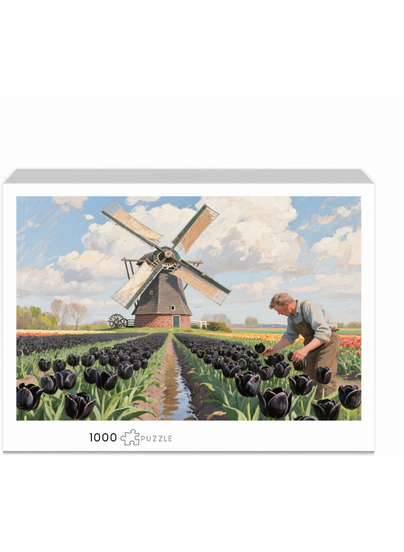 1000 piece puzzle, color oil painting themed puzzle, puzzle, entertainment and leisure, decorative puzzle, suitable for adults and children to use - Image 2