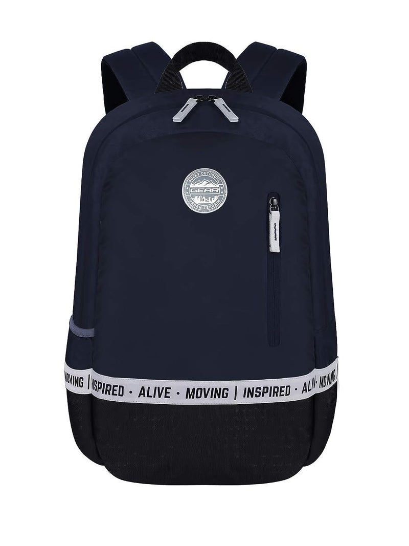 Gear Stitch Golden Quicksand Texture Schoolbag Waterproof Primary and Secondary School Student Backpack Youth Travel Backpack 31*43*15CM + Lunch Bag 27*20*20CM + Pencil Case Three-piece Set - Image 1