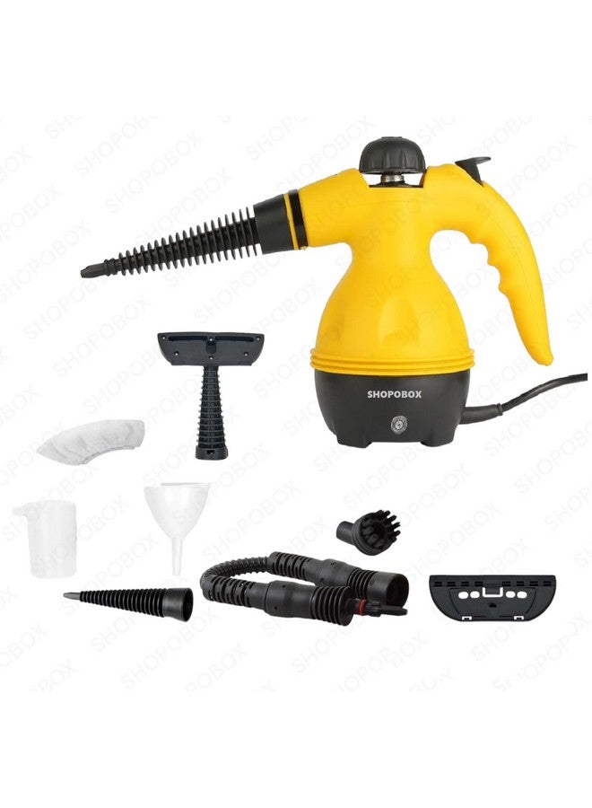 SHOPOBOX SHOPOBOX Multi-Purpose Portable Steam Cleaner | Handheld Multipurpose Steam Cleaning for Car, Kitchen, Bathroom, Glass, Upholstery | 9 Accessories Kit | Steam  - Image 1