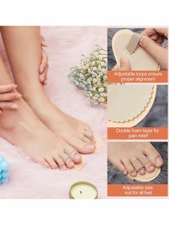 KASTWAVE 6 Pieces Toe Separator, Double Toe Straightener Hammer Toe Corrector, for Crooked Toes Relieving Foot Pain Overlapping Toes, Pressure, Discomfort, Suitable for High Heels Sneakers  - Image 2