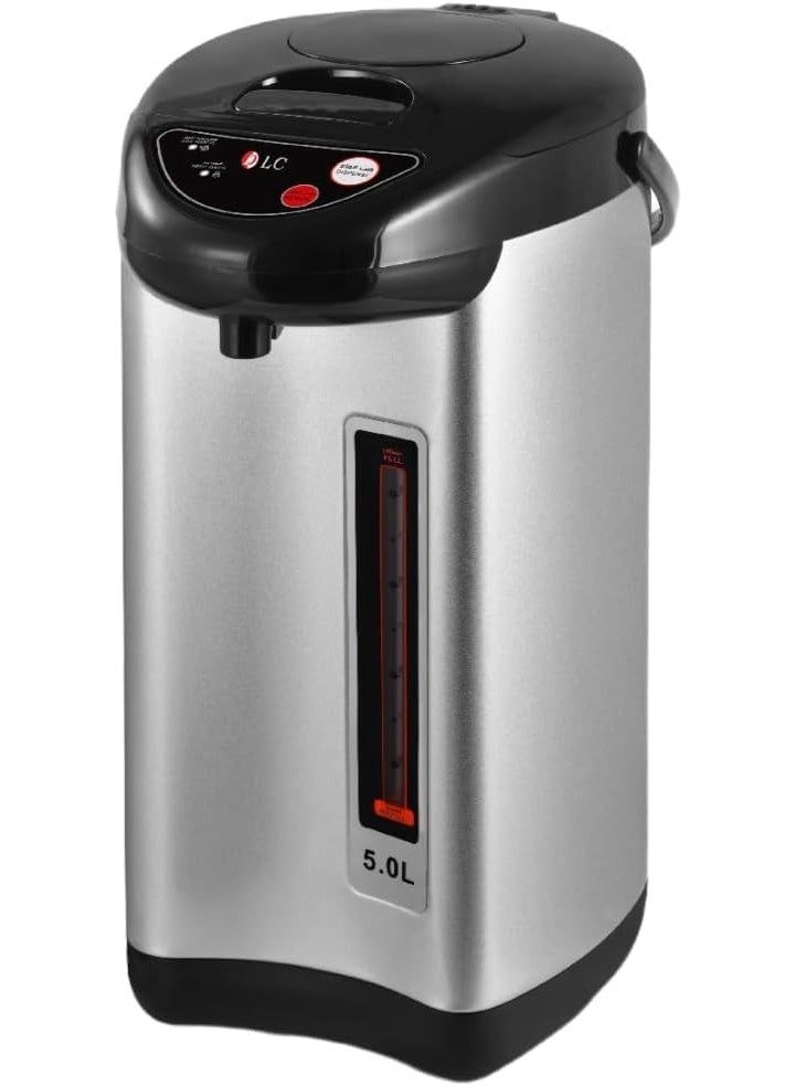 D L C Electric Thermo Pot Stainless Steel Hot Water Dispenser 5.0L With 3-Way Dispense System 890W Silver DLC-57202 - Image 1