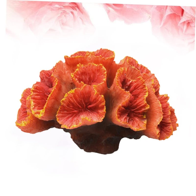 Orange Artificial Coral Ornament 3pcs 8x6x5cm for Fish Tank Aquarium Decor - Image 4