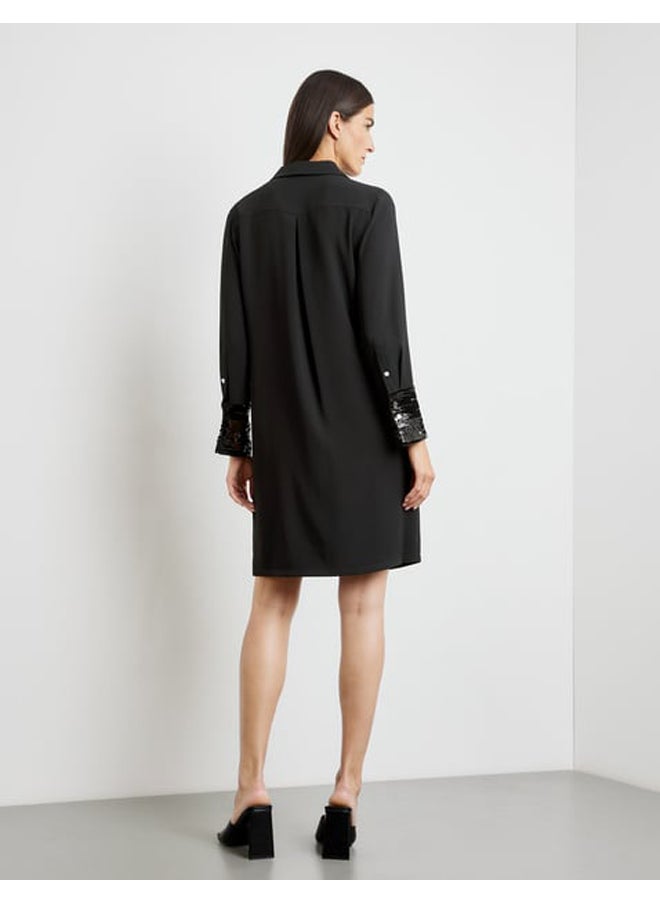 GERRY WEBER فستان أنيق مع حافة من الترتر على الأكمام  - Image 4