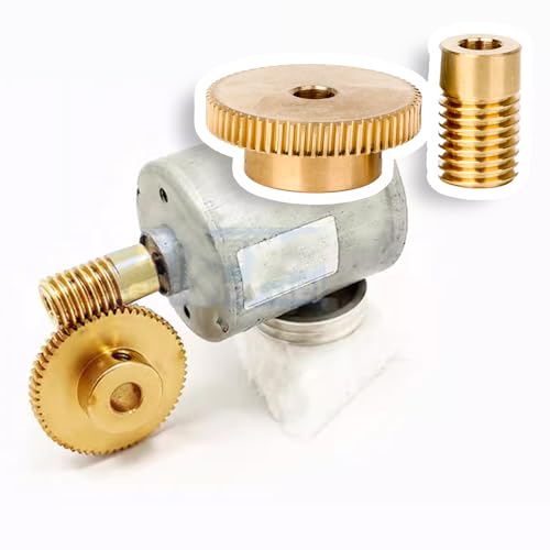 CNBTR 6MM Hole Dia Brass Gear Shaft & 31MM 0uter Dia 60T Brass Gear Wheel 0.5 Modulus Set - Image 2