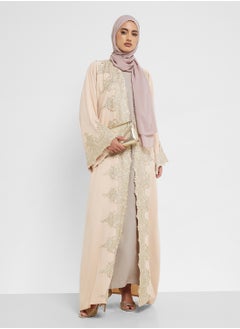 hayas closet Embroidered Abaya with Sheila  - Image 1