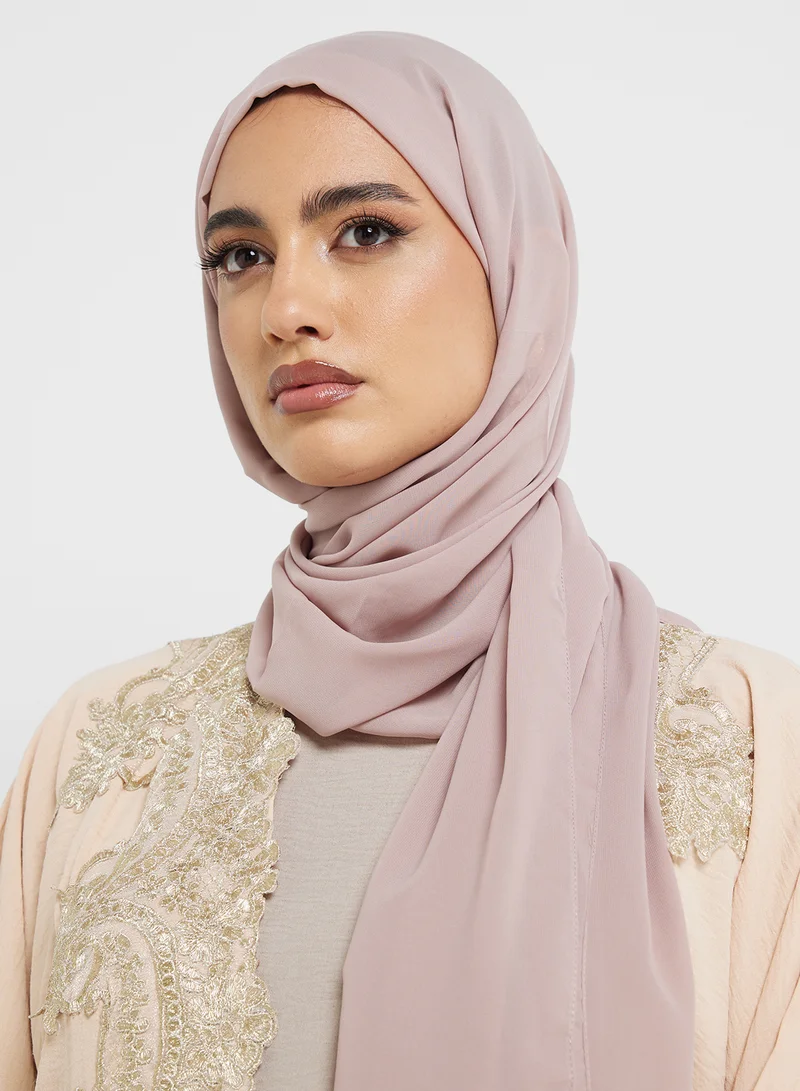 hayas closet Embroidered Abaya with Sheila