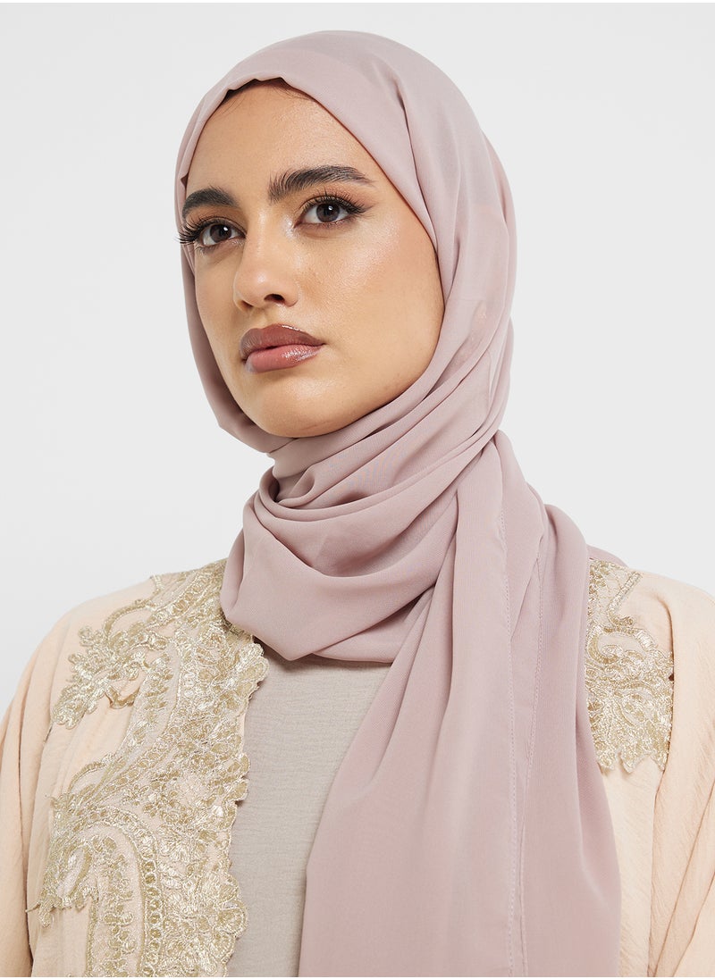 hayas closet Embroidered Abaya with Sheila  - Image 4