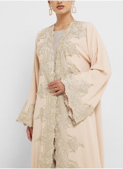 hayas closet Embroidered Abaya with Sheila  - Image 3