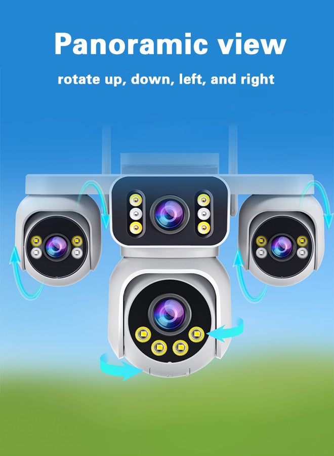 DIFANG 20MP IP Camera Four Lens Four Screen, 16X Zoom WiFi Outdoor Waterproof Auto Tracking PTZ Security CCTV Video Surveillance with 128G TF Card - Image 4