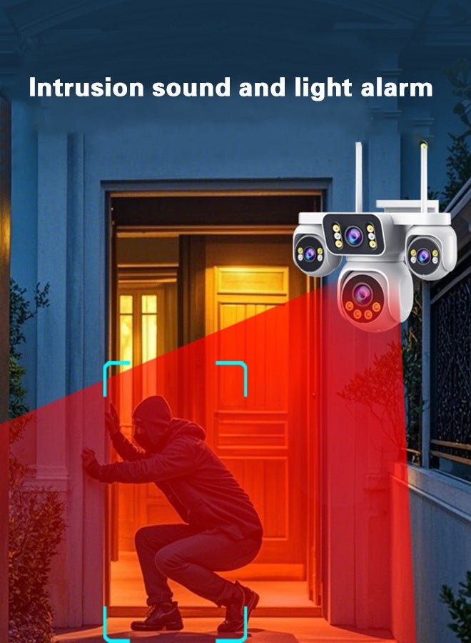 DIFANG 20MP IP Camera Four Lens Four Screen, 16X Zoom WiFi Outdoor Waterproof Auto Tracking PTZ Security CCTV Video Surveillance with 128G TF Card - Image 3