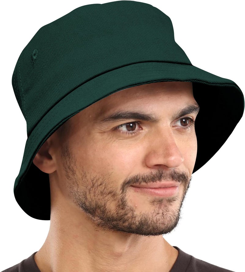 NORTHWIND Cotton Bucket hat for Women, Bucket hat for Man, Beach hat for Women, Sun Protection Cap for Men, Round hat for Men, Round Cap for Man, caps for Woman (Elle Green) - Image 2