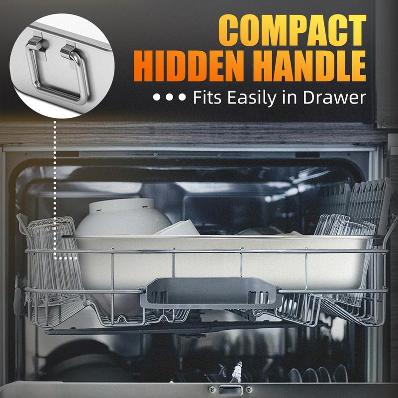 Chrysovereign Stainless Steel Turkey Roasting Pan with Rack & Handles, Heavy Duty Food-Safe Turkey Pan Dishwasher Safe, Perfect for Cooking Turkey and Steak for Thanksgiving and Christmas (Standard) - Image 5