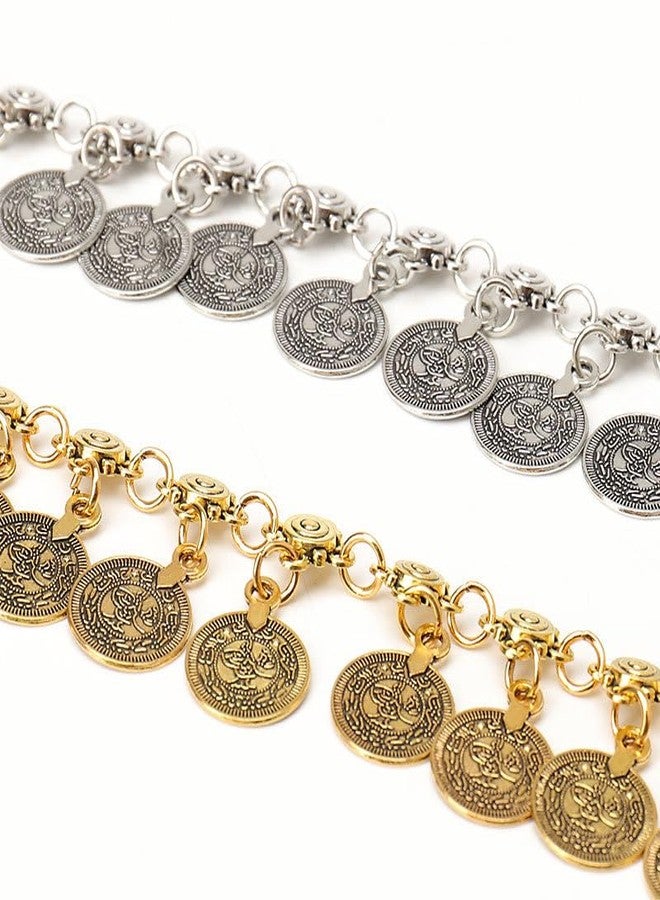 Mealah Gold-Waist-Chain-Belt for Women - Metal Concho Cowgirl Chain Belts for Dresses Jeans(27''-36''Waist) - Image 4