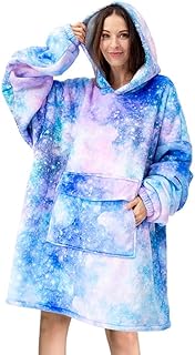 Mewkou Mewkou Wearable Blanket Hoodie for Adult Women Men,Oversized Sherpa Sweatshirt Wearable Blanket with Giant Pocket,Super  - Image 1