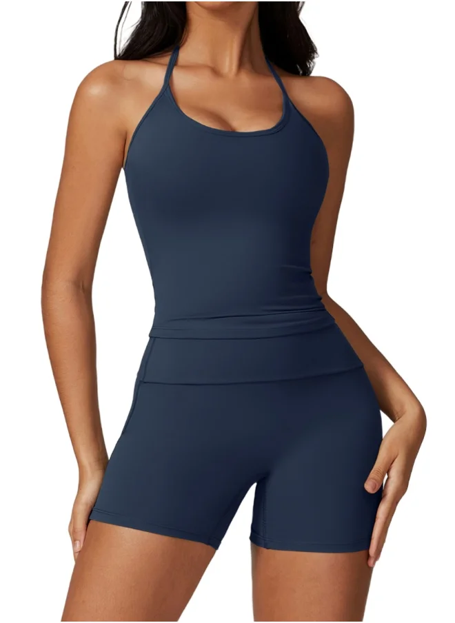 كون.يوغا Womens Top Shoulder Strap Sleeves