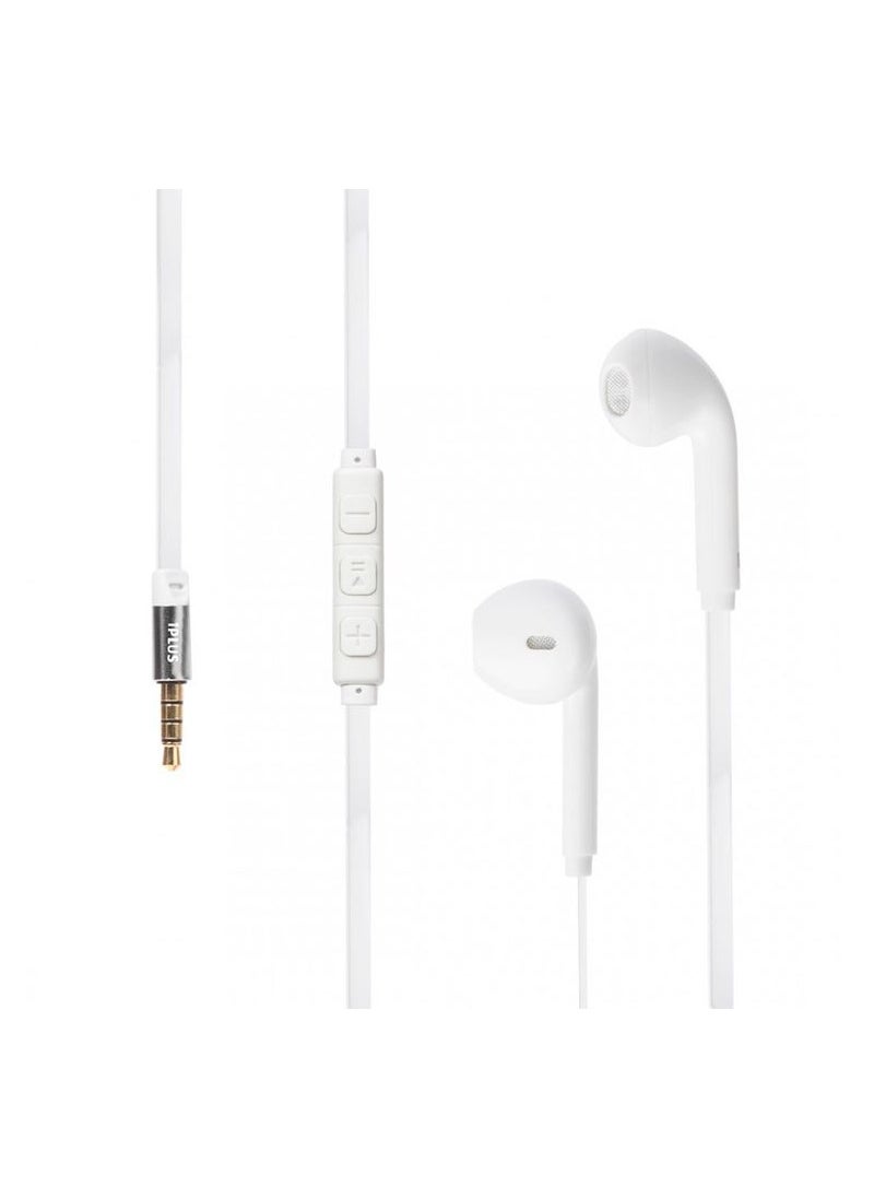 iplus iPlus Inspiro i-19 Automatic Stereo Earphones with 20Hz-20kHz Frequency Range 6.5mm Microphone 109dB Sensitivity 1.2m Wired Earphone  - Image 2