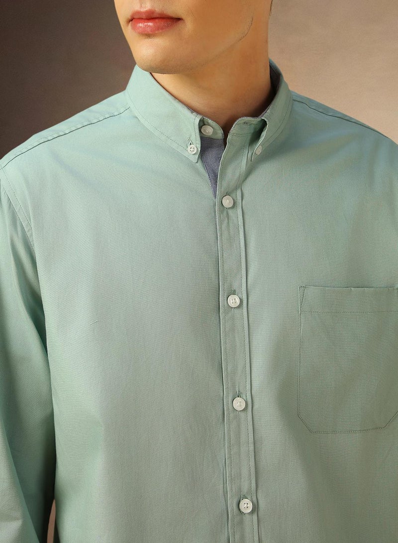 Dennis Lingo Sage Green Shirt For Men For Men  - Image 5