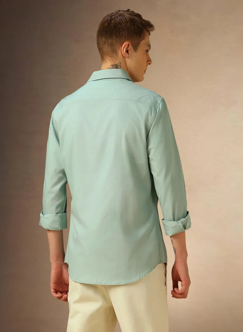 Dennis Lingo Sage Green Shirt For Men For Men