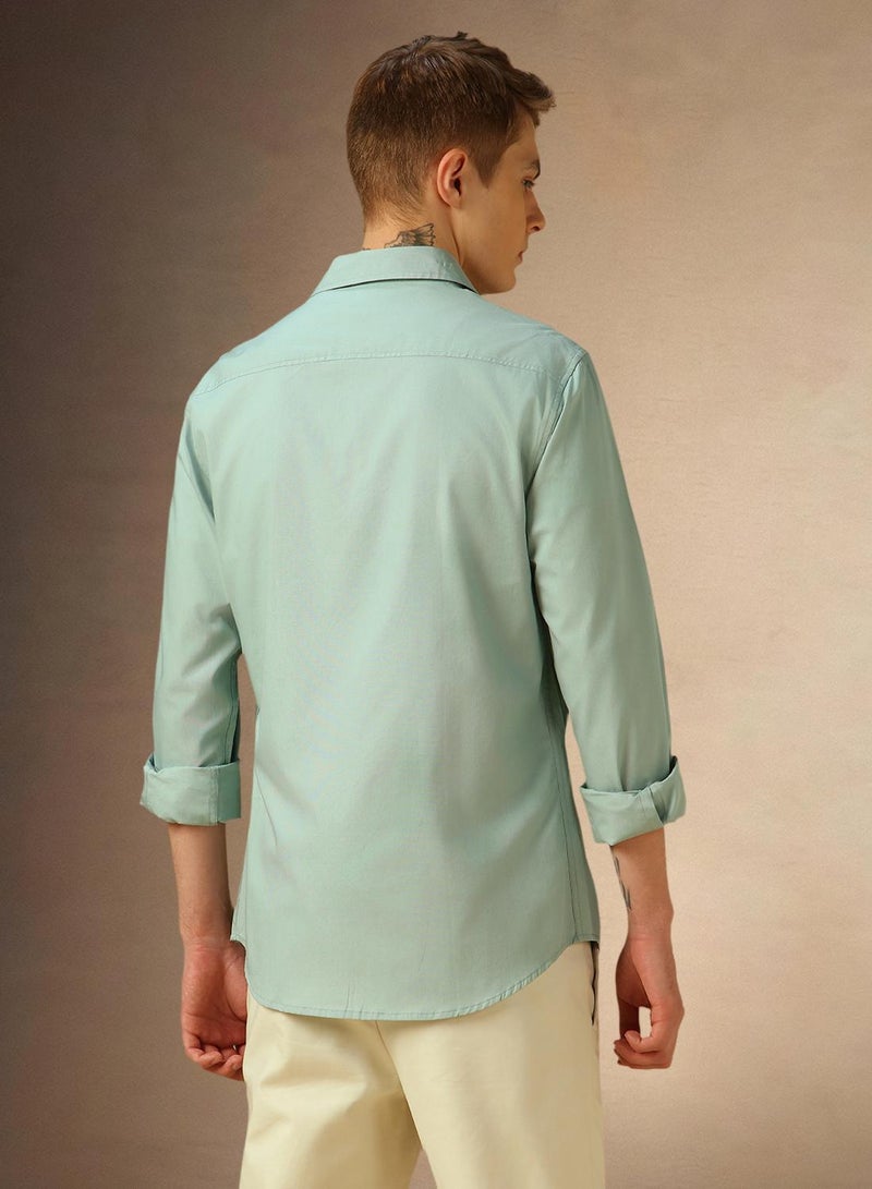 Dennis Lingo Sage Green Shirt For Men For Men  - Image 3