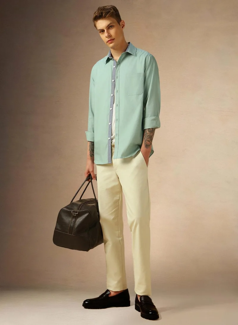 Dennis Lingo Sage Green Shirt For Men For Men
