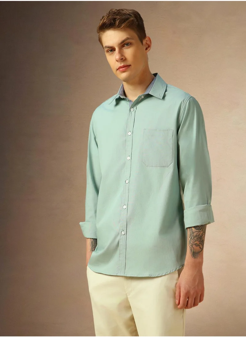 دينيس لينغو Sage Green Shirt For Men For Men