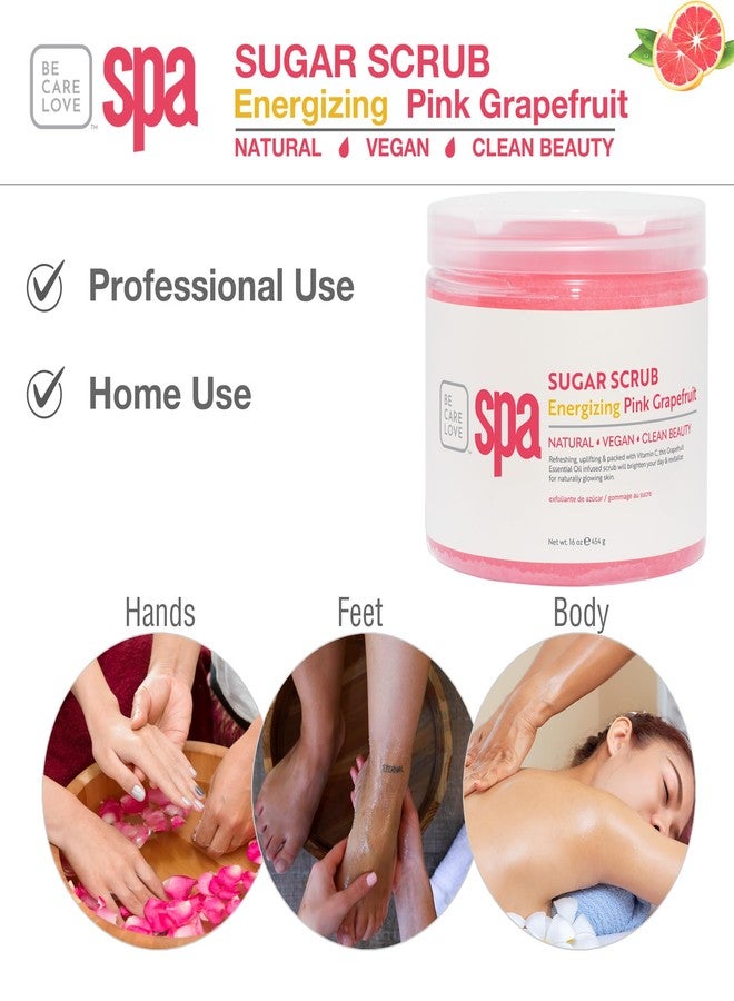 BCL Spa Energizing Pink Grapefruit Sugar Scrub – Professional Exfoliating Body Scrub for Smooth & Glowing Skin, Made in USA, 16 oz - Image 5