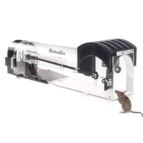 Retailio Rat Trap Cage for House Garden Patio, 32 cm Humane Mouse Trap Cage, Reusable Enlarged Smart Rat Catcher and Rodent Trap for Mice, Pets, Rodents - Image 1