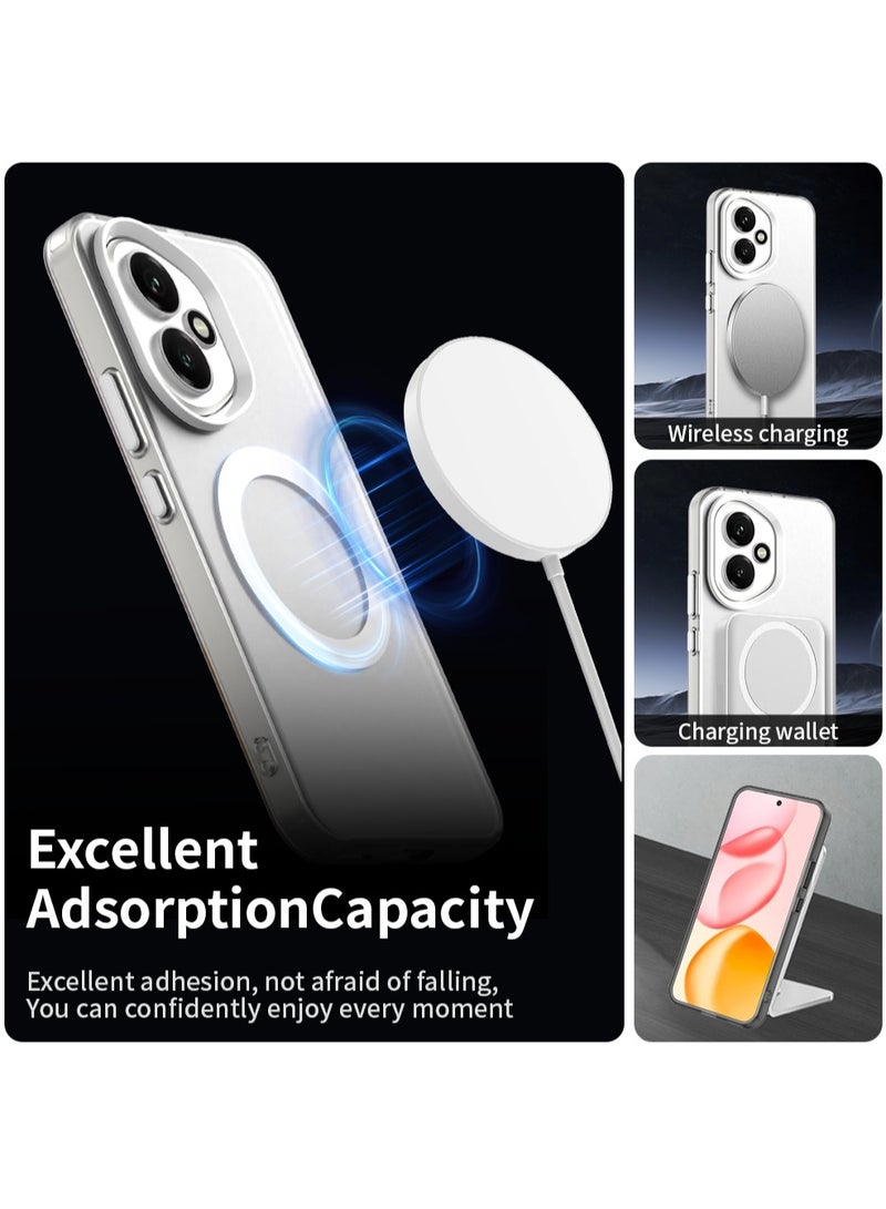 Fankalo Magnetic Phone Case for Honor 400 5G,Supports Wireless Charging, TPU Shockproof Phone Cover,Anti-Slip,No Yellowing - Image 2