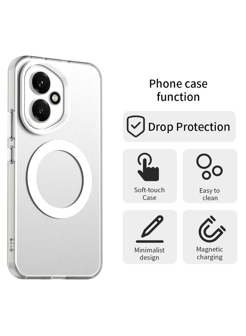 Fankalo Magnetic Phone Case for Honor 400 5G,Supports Wireless Charging, TPU Shockproof Phone Cover,Anti-Slip,No Yellowing - Image 3