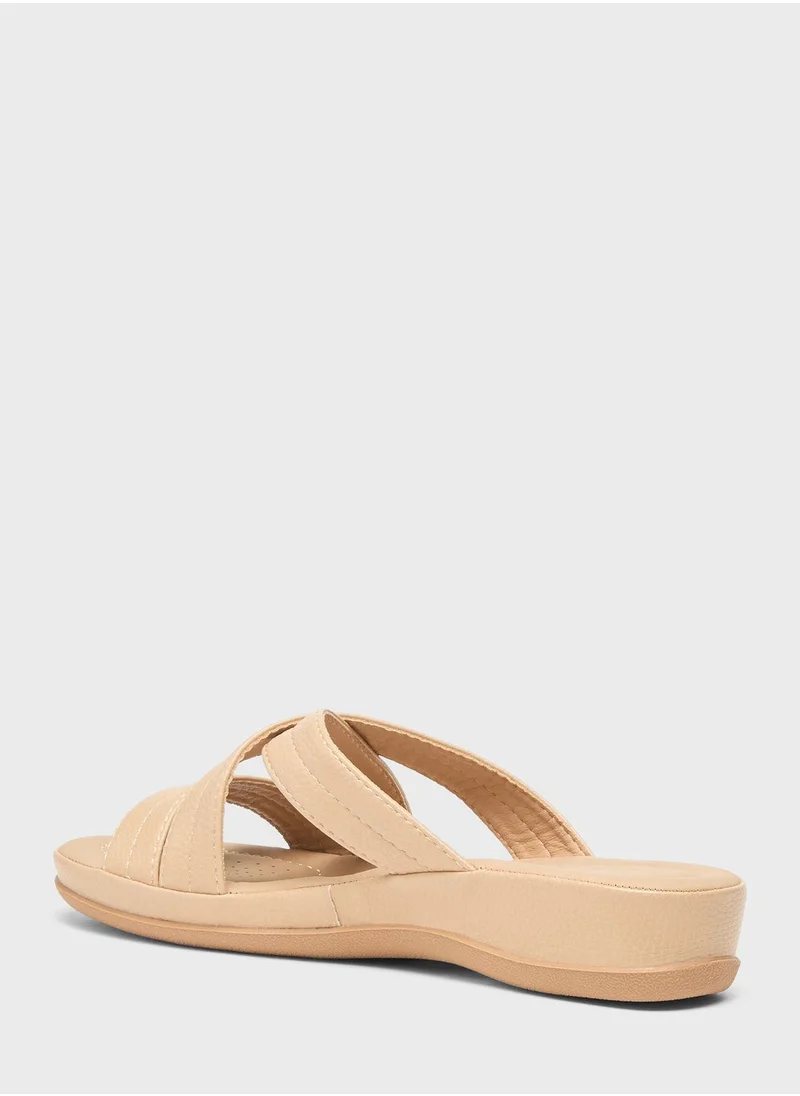 شو اكسبرس Multi Strap Wedge Sandals
