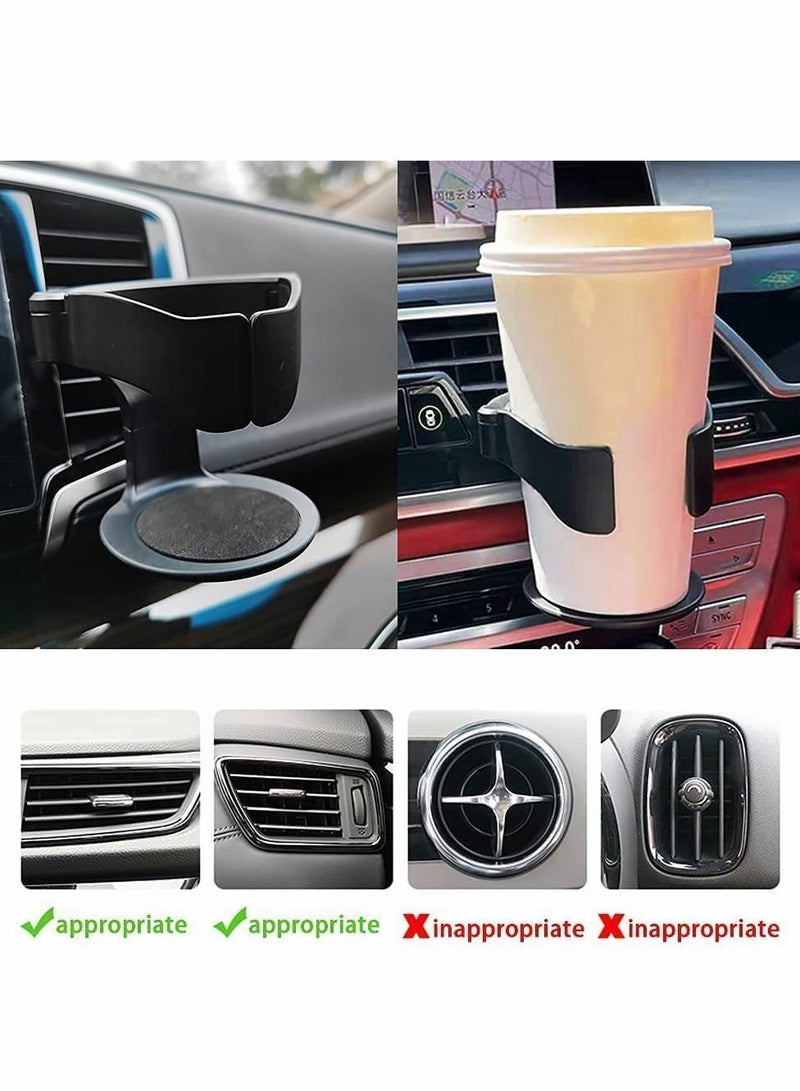 Y&D Car Cup Holder, Universal Vent Water Bottle Holder Bracket with Clip, Multifunctional Drink for Truck Van Coffee Juice Tea Cups 2pcs  - Image 3