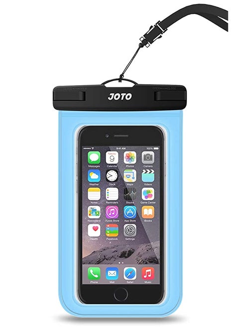 Universal Waterproof Pouch Cellphone Dry Bag 7 inch Case for iPhone 14 13 Pro Max Plus Mini, 12 11 Pro Max Xs Max XR X 8 7 6S Plus SE, Galaxy S20 S20+ S10 Plus S10e /Note 10+ 9 -Blue