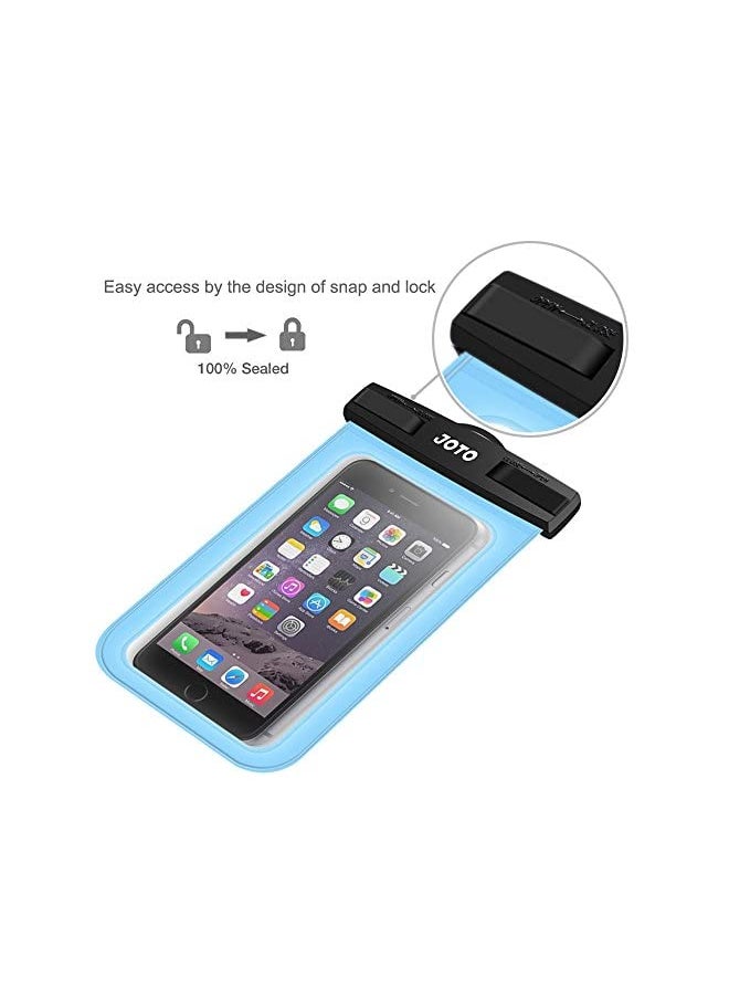JOTO - Universal Waterproof Pouch Cellphone Dry Bag 7 inch Case for iPhone 14 13 Pro Max Plus Mini, 12 11 Pro Max Xs Max XR X 8 7 6S Plus SE, Galaxy S20 S20+ S10 Plus S10e /Note 10+ 9 -Blue - Image 1