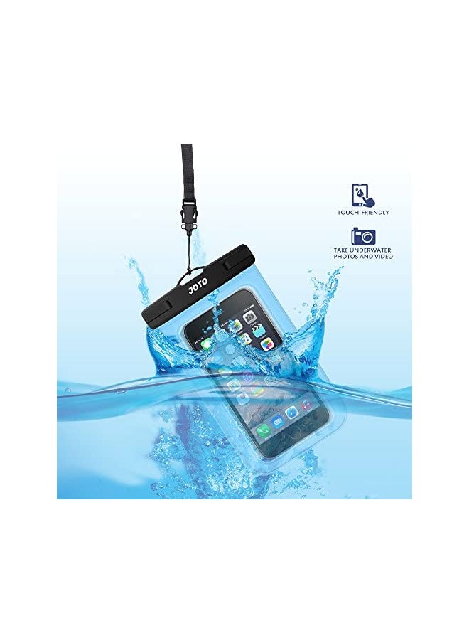 JOTO - Universal Waterproof Pouch Cellphone Dry Bag 7 inch Case for iPhone 14 13 Pro Max Plus Mini, 12 11 Pro Max Xs Max XR X 8 7 6S Plus SE, Galaxy S20 S20+ S10 Plus S10e /Note 10+ 9 -Blue - Image 1