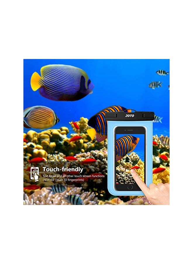 JOTO - Universal Waterproof Pouch Cellphone Dry Bag 7 inch Case for iPhone 14 13 Pro Max Plus Mini, 12 11 Pro Max Xs Max XR X 8 7 6S Plus SE, Galaxy S20 S20+ S10 Plus S10e /Note 10+ 9 -Blue - Image 1
