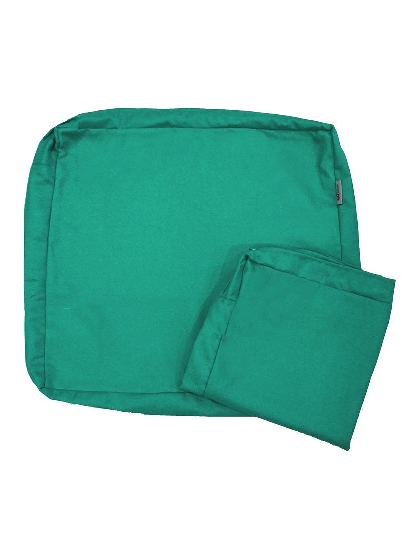 QQbed QQbed 4 Pack 25X25X5 Inch Outdoor WaterResistant Cushion Pillow Replacement Covers Only with Zipper for Patio Furniture Sofa Loveseat Deep Seat Chair in Peacock Color 