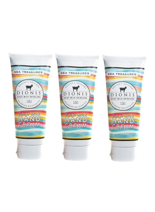 Dionis Goat Milk Hand Cream 3 Piece Travel Gift Set - Sea Treasures 