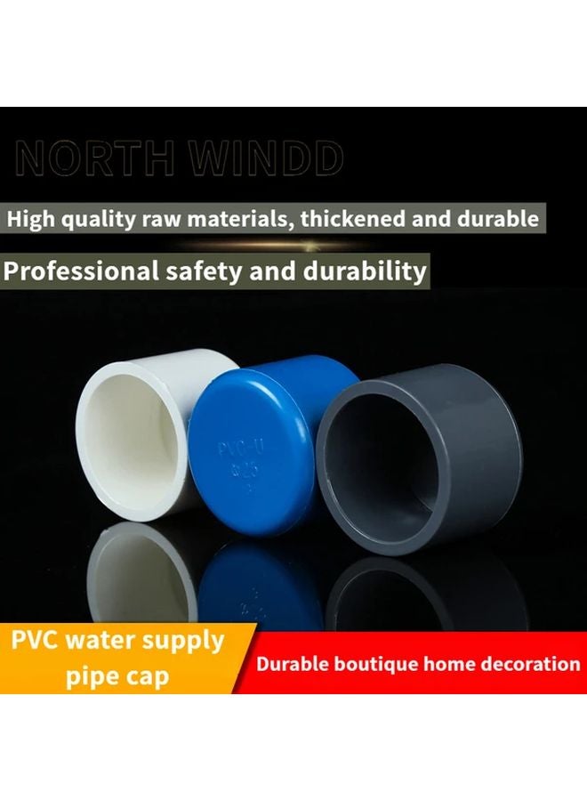DN20 PVC Pipe Cap Plug Leakproof End Fitting For Plumbing HVAC 5PCS White - Image 2