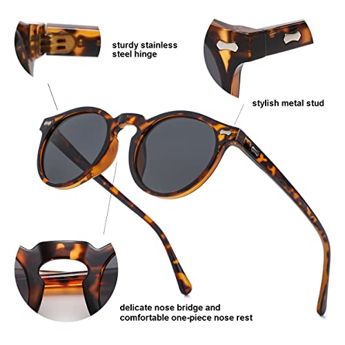 Gleyemor Kids Polarized Cute Round Sunglasses for Kids Girls Boys Age 3-8 (Tortoise Frame/Grey Lens) - Image 4