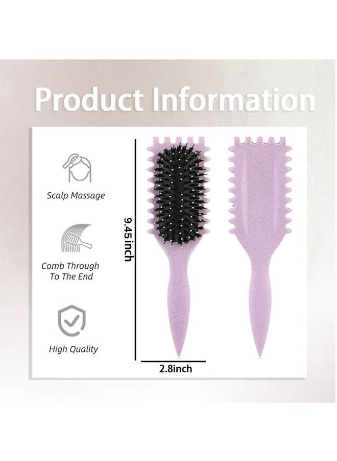 2024 Newest Bounce Curl Brush,Curl Brush for Curly Hair Wet,Bounce Curl Defining Brush,Curl Defining Brush,Hair Brush Styling Brush,Shaping and Defining Curls for Women Girls (Color : Purple)