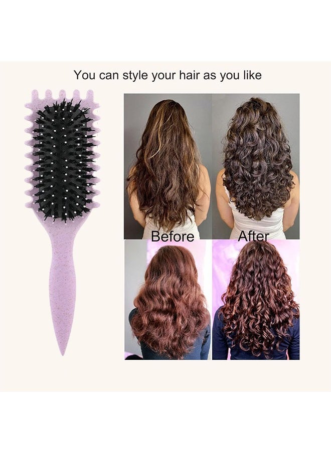 2024 Newest Bounce Curl Brush,Curl Brush for Curly Hair Wet,Bounce Curl Defining Brush,Curl Defining Brush,Hair Brush Styling Brush,Shaping and Defining Curls for Women Girls (Color : Purple)