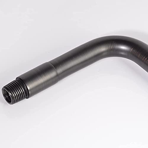 HAOXIN Bronze Shower Arm with Flange Brass 12 Inch Gooseneck Extension S Shaped Shower Arm High Arc Perfect For Fixed Rainfall Showerhead Replacement Part,Oil Rubbed Bronze,SA01B - Image 5