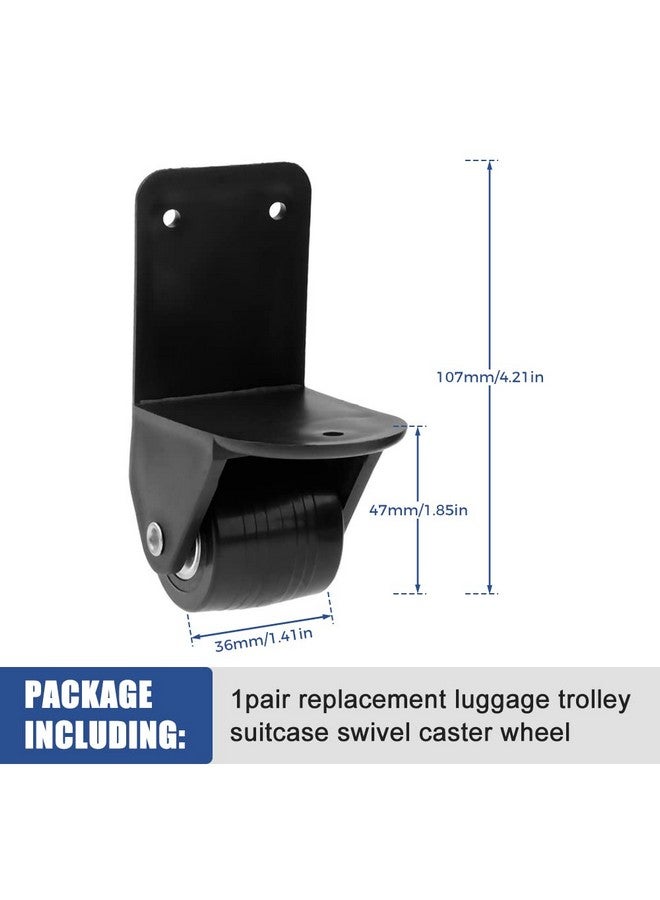 Mtsooning 1Pair Luaggage Replacement Wheels, Suitcase Spinner Wheels,Left & Right Swivel Wheels for Suitcase Trolley Repair Bearing Caster Roller Kits - Image 2