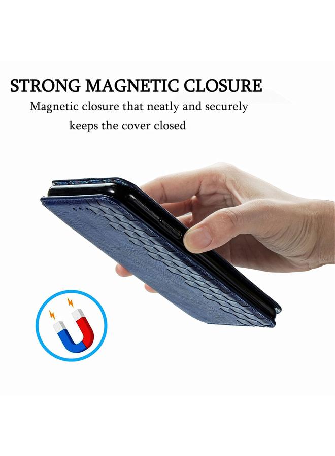 S-TOP Case For Motorola Moto G60S Cubic Grid Pressed Horizontal Flip Magnetic Leather Phone Case with Holder & Card Slots & Wallet - Image 5