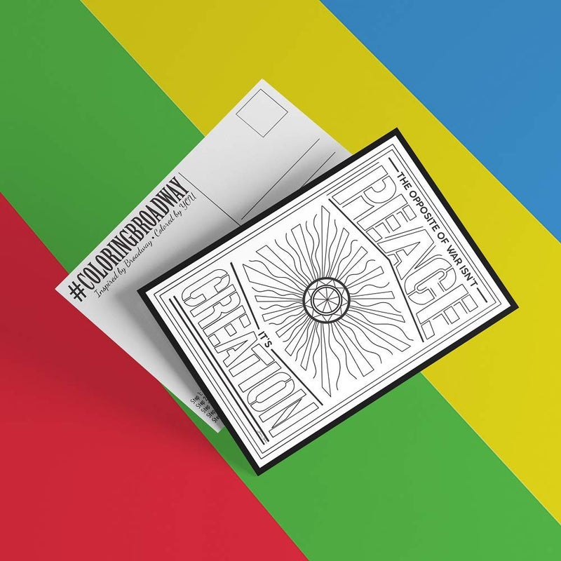 Coloring Broadway - RENT inspired Coloring Postcards (Set of 4) â€œNo Day But Todayâ€ Collection, Broadway Musical Merchandise, Matte Card Stock (5â€ x 7â€), Ideal Gift for a Broadway Theater Lover - Image 5