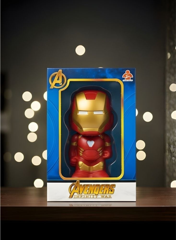 بريميم لعبة رأس الرجل الحديدي - مجسم مصغر قابل للتجميع من أفنجرز المدرع باللونين الأحمر والذهبي - Image 4