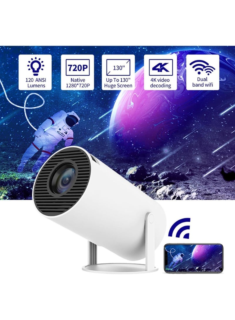 Game Projector HY300 MAX Mini Portable Automatic Keystone Correction 4k Hd Projector 270°Rotation Mini Portable Projector with Two Controllers - Image 2